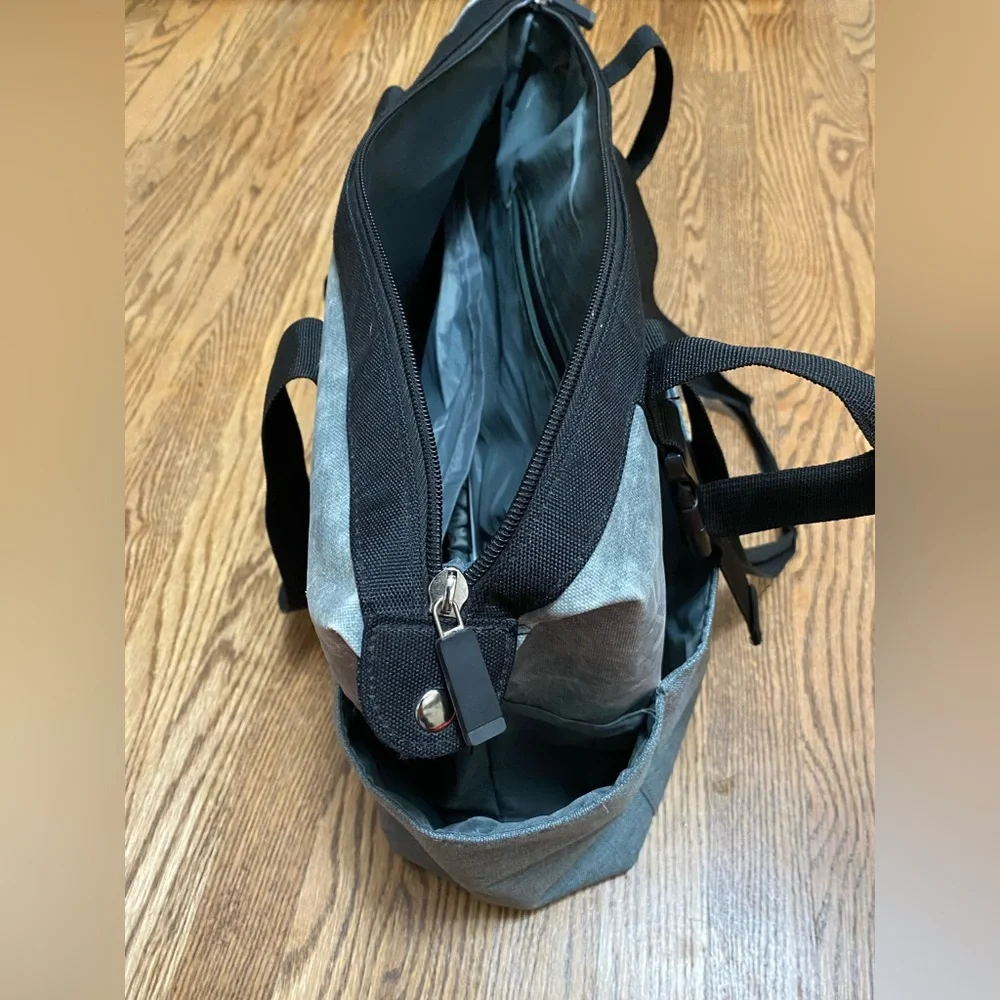 Eddie Bauer First‎ Adventure Diaper Travel Bag Gray Pockets
